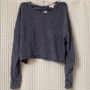 Navy Cropped Calsie Top